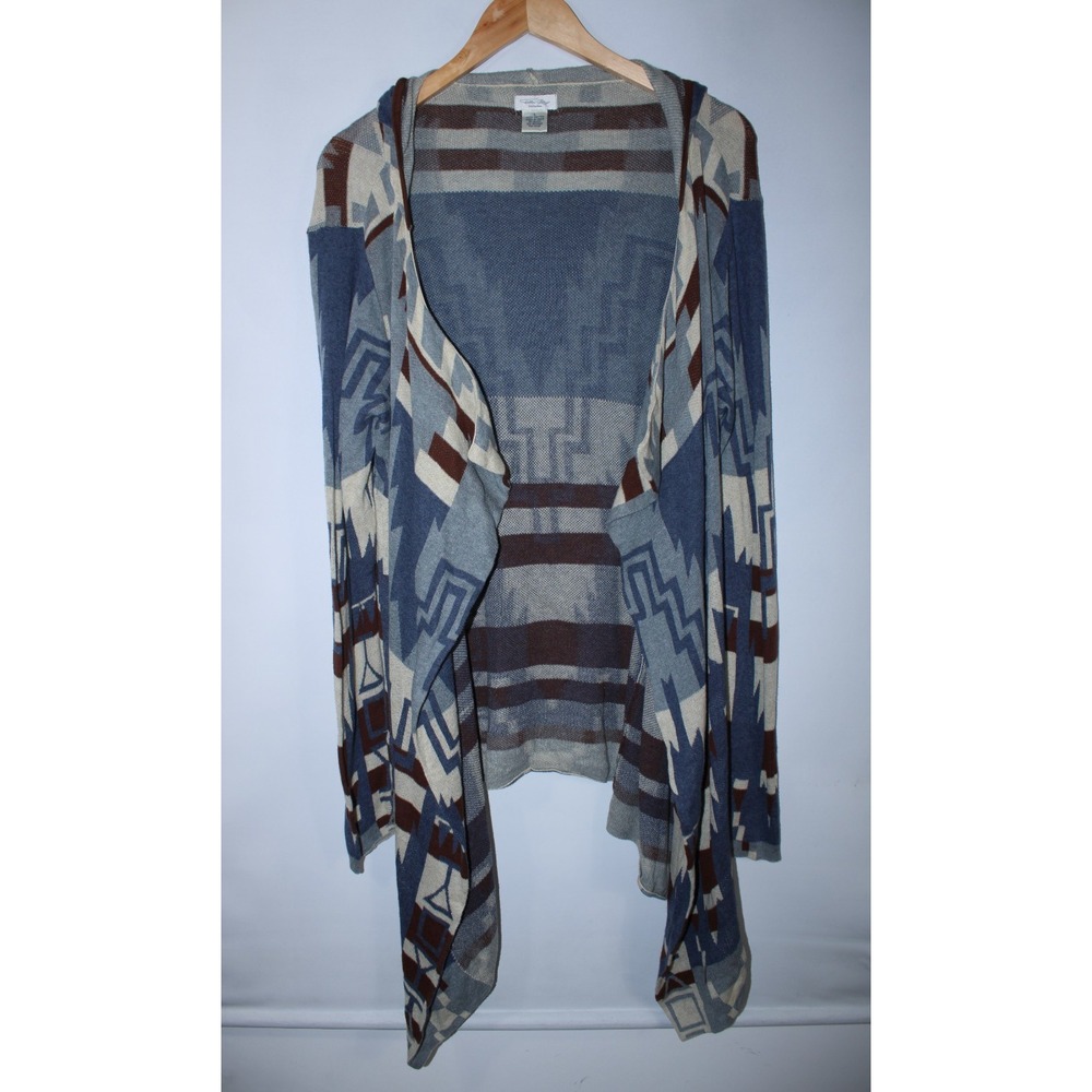 Tasha Polizzi Collection Women's Large Multicolor Open Front Cardigan